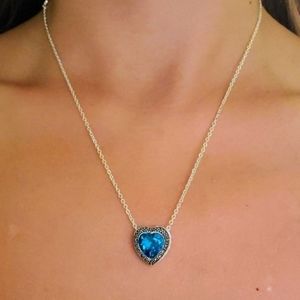 blue heart necklace